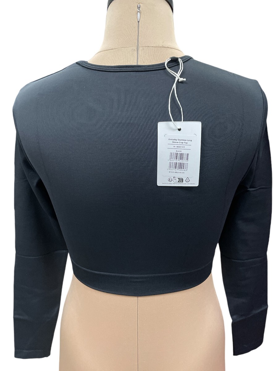 Gymshark Women's Everyday Seamless Long Sleeve Crop Top Black