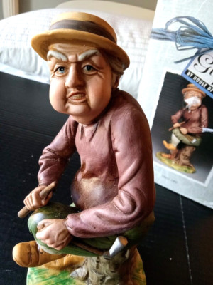 Vintage House of Lloyd Teed Off Angry Golfer Porcelain Figurine w/ Original Box