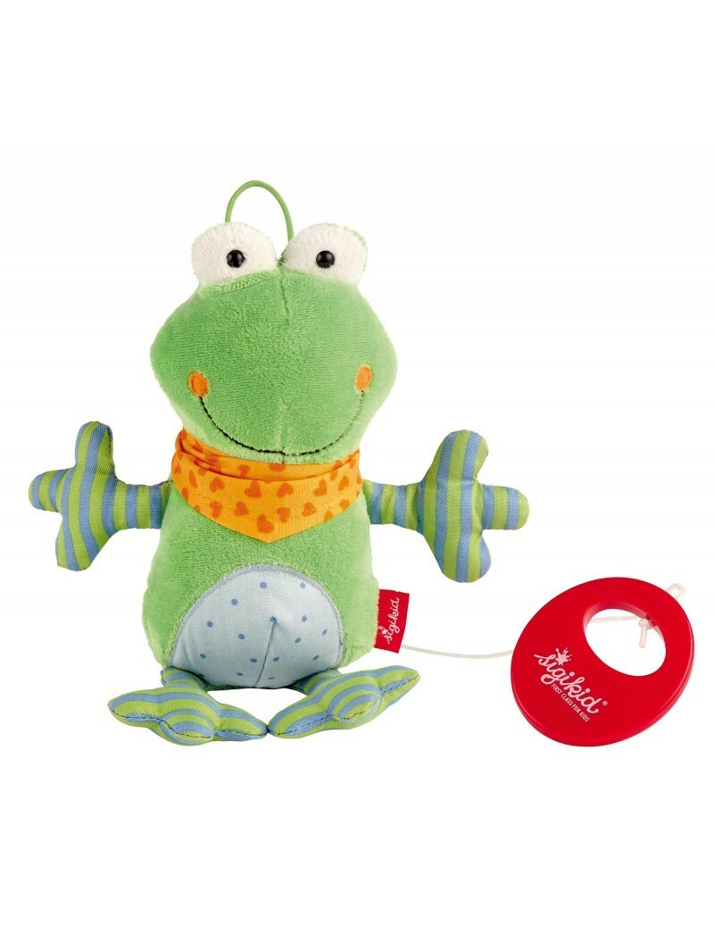 Peluche grenouille musicale pour rituel du coucher bébé Sigikid Sweety 20cm