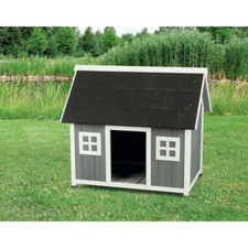 Dog House Natura Barn Style, Elevated Pet Shelter, Weatherproof Dog House, Small