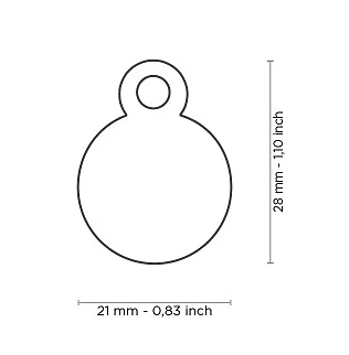 MEDAGLIETTA INCISA SERIE BASIC - TARGHETTA CERCHIO in OTTONE CROMATO - Immagine 3 di 3