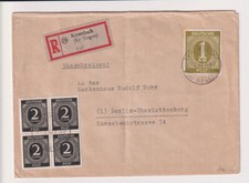 Gemeinsch.Ausg. Mi. 937, 912/4er, R-Krombach Kr Siegen 27.6.47, Faltbug