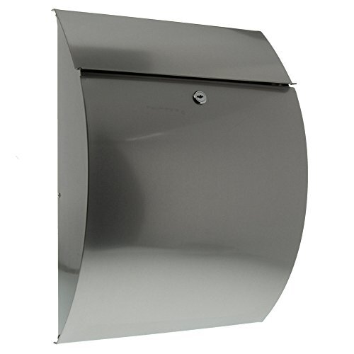 Cassetta Postale di Design Burg-Wächter Riviera Argento 38670 Inox