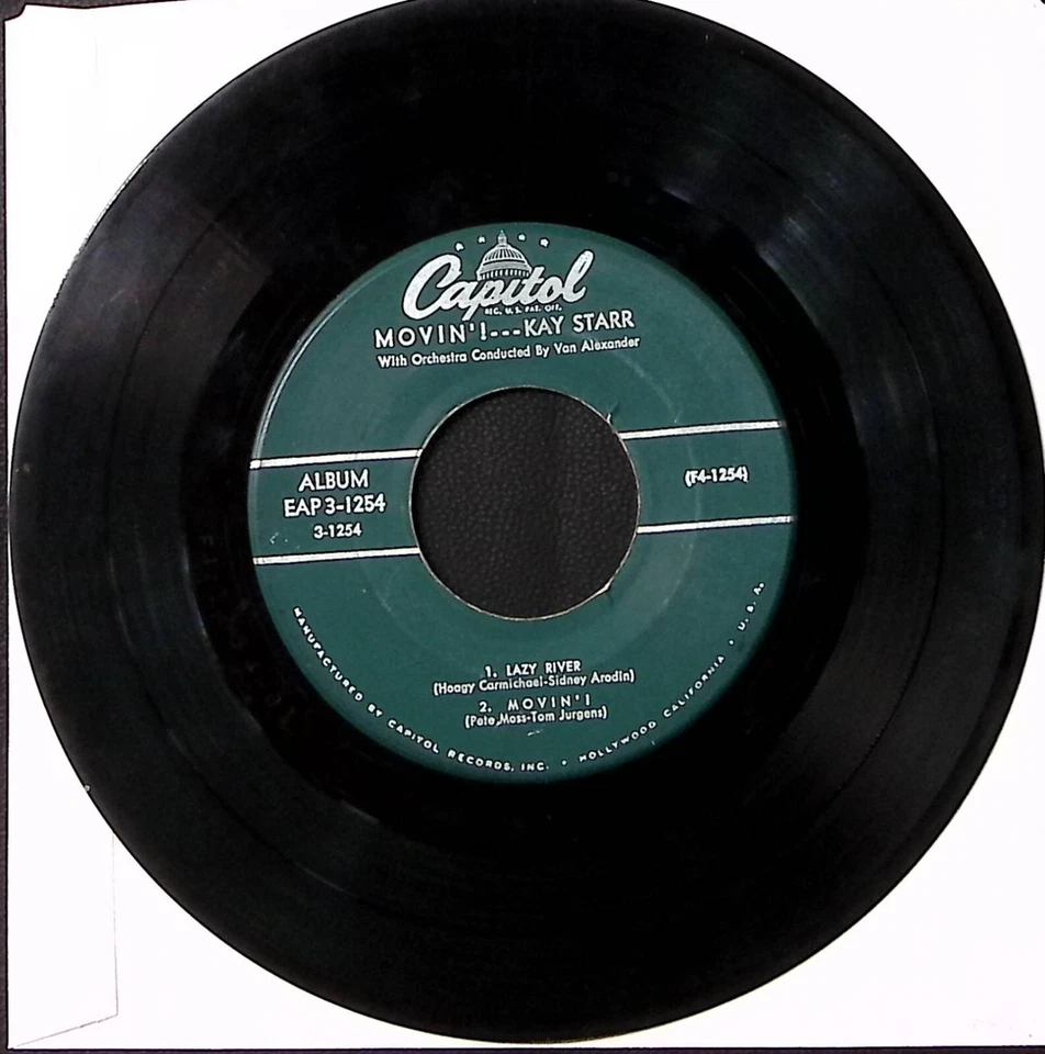 KAY STARR  MOVIN'!  EP NIGHT TRAIN RIDERS IN THE SKY CAPITOL VINYL 45 49-12 - Image 2 of 3