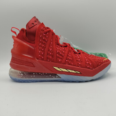 NEW- Nike Lebron XVIII 18 'Xmas in LA' Red Sneaker Men's Size