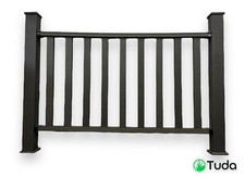 Composite decking balustrade railing kit - 1.5m - full kit - grey - teak - black