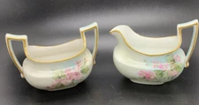 Antique Hand Painted T&V Tressemann and Vogt Limoges France Creamer Sugar 1910