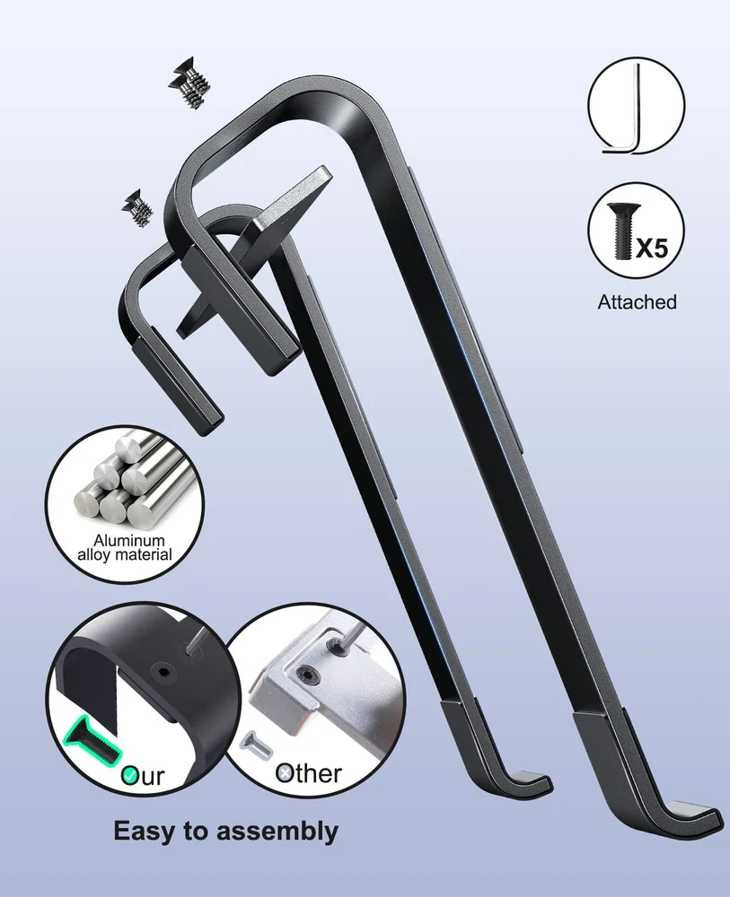 Ergonomic Detachable Aluminum Laptop Stand for MacBook and Desks