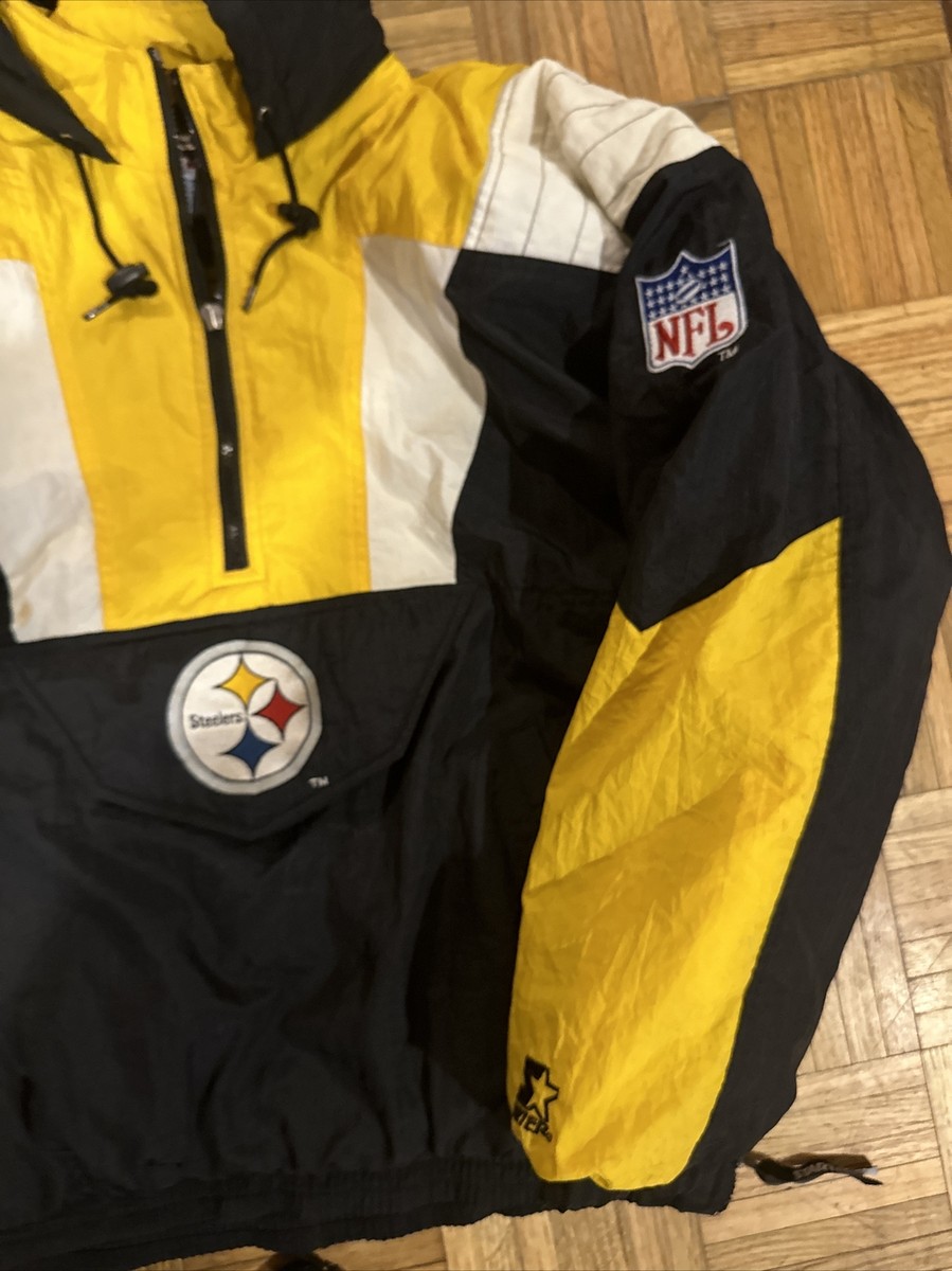 Vintage 90s Starter Pittsburgh Steelers Kangaroo Pocket Puffer