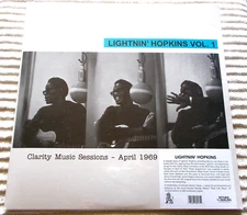 LIGHTNIN' HOPKINS VOL. 1: CLARITY MUSIC SESSIONS HOUSTON 69 LTD #26/300 SLD LP