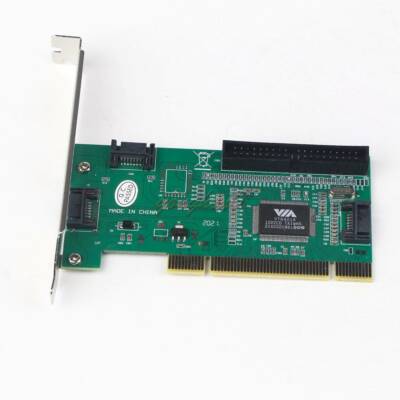 ONE New 3 Port SATA + IDE Serial HDD ATA PCI Card VIA VT6421A | eBay
