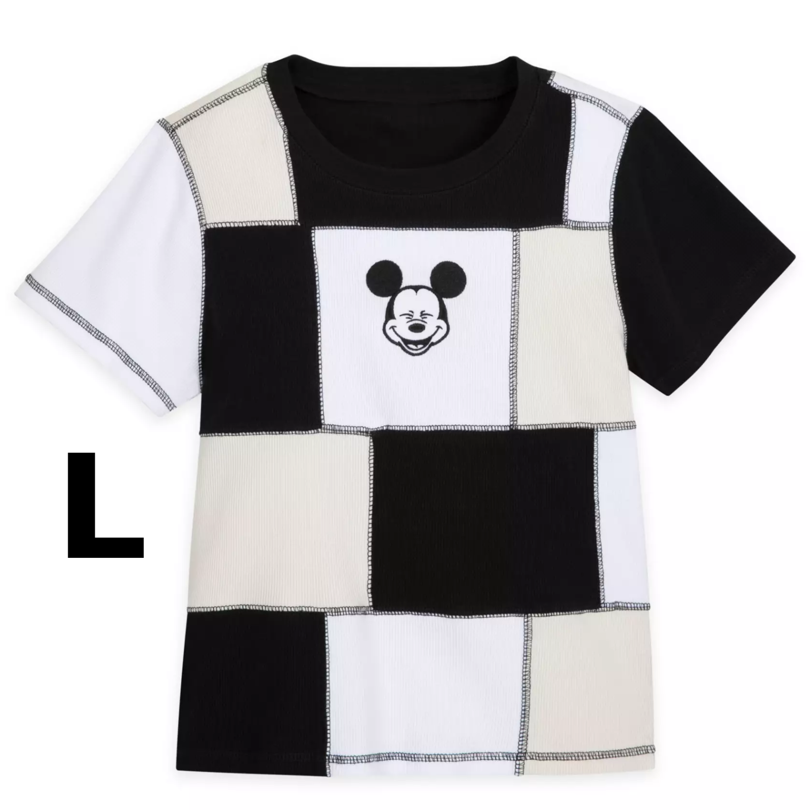 Disney Parks Mickey Mouse Checkered T-Shirt Adult LARGE Her Universe