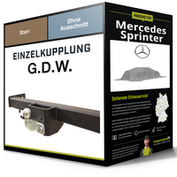 Starre AnhäNgerkupplung für Mercedes Sprinter 18- Kasten/Kombi/Bus G.D.W. AHK