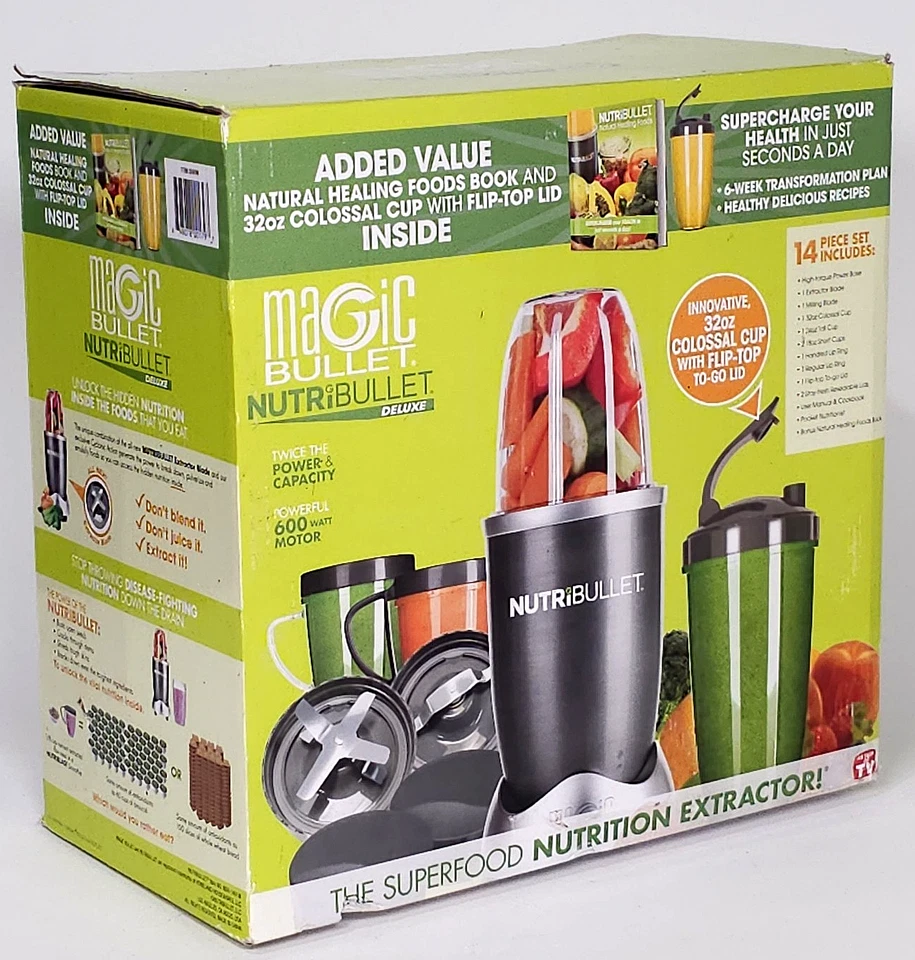 Magic Bullet NutriBullet Deluxe Blender 14 Piece Set 600 Watt Motor #NBR-1401M - Image 2 of 4