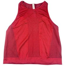 Lululemon Crop Tank Women's Size 8 Red Activewear Chianti Yoga Stretch Gym Top