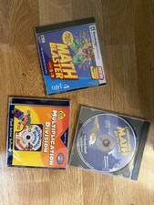 Lot 3 VTG CD ROM Math Games Kids Math Blaster Carmen SanDiego Mul Div Windows VG