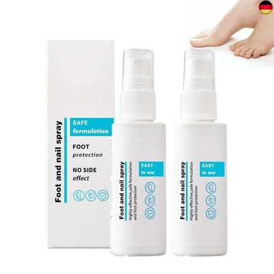 Fußpilz Spray, 2 Stück Fußspray Pflege, Foot and Nail S-pray zur Nagelreparatur 