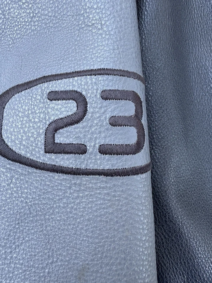 Jordan 23 Black Leather Jacket Size 2xl - Image 4 of 4