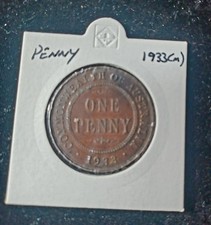 1933 Australian One Penny King George V Coin Nice Collectable Condition