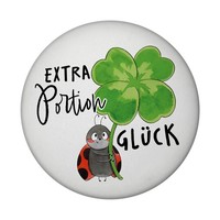 MarienkäFer Magnet Mit FlaschenöFfner Rund Mit Spruch Extra Portion GlüCk