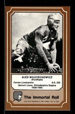 Alex Wojciechowicz 1975 Fleer Football Patches Immortal Roll #57 Detroit Lions