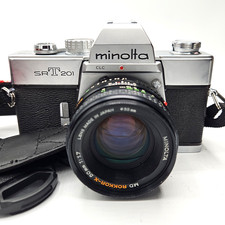 Minolta SRT201 SRT 201 35mm SLR Film Camera w/ Minolta Rokkor-X 50mm f/1.7 Lens