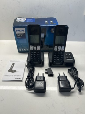 Philips D2353 Trio Wireless Cordless Telephone Bundle INTERNATIONAL PLUG ''C''