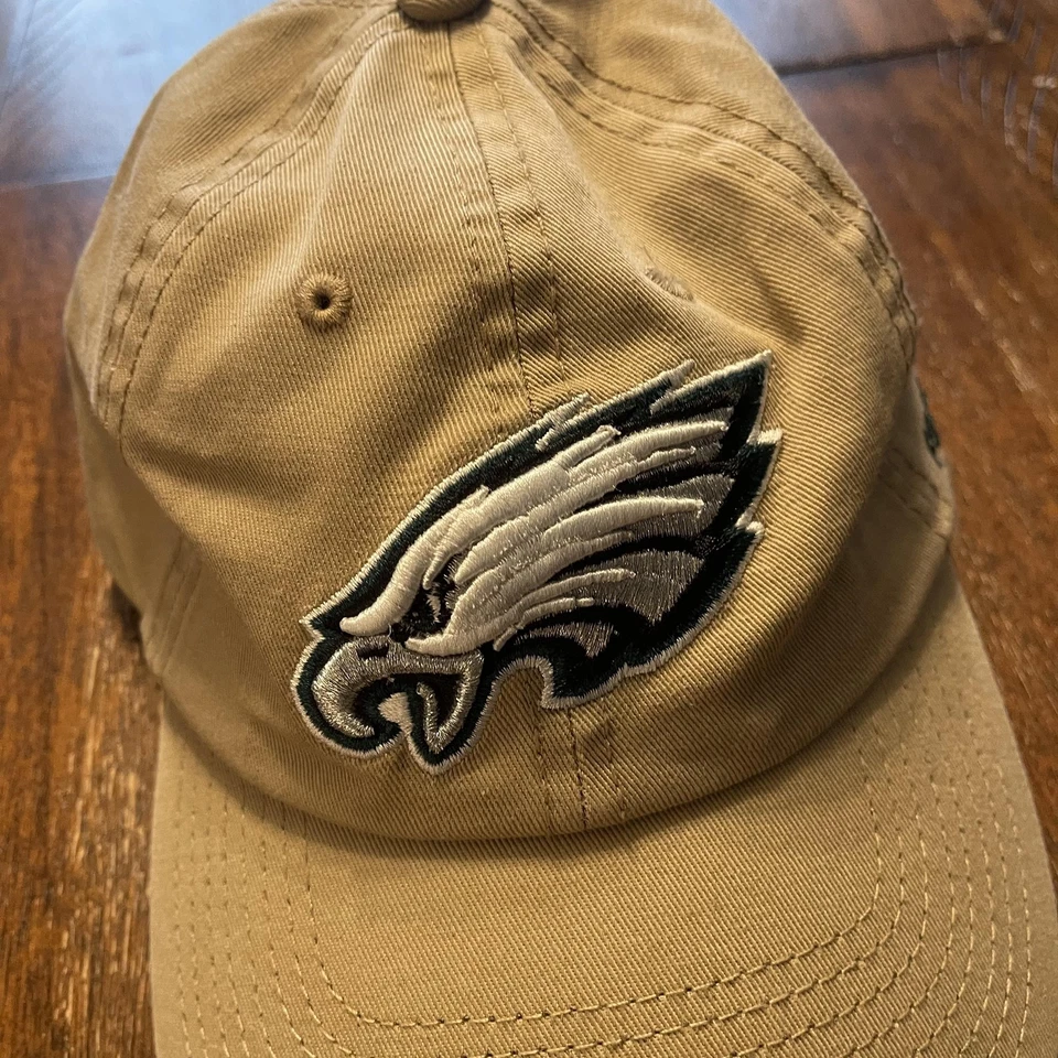 Philadelphia Eagles Hat Cap Strap Back Mens Khaki NFL Football FOCO OSF - Image 3 of 4