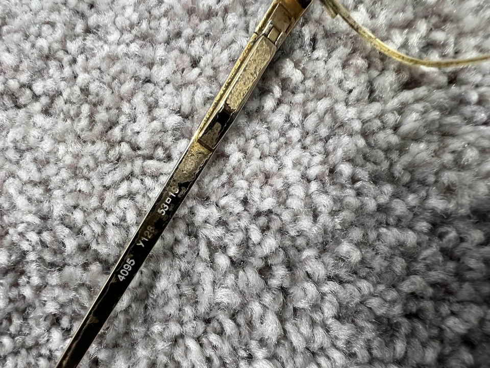 Armações de óculos Yves Saint Laurent 4005 YP2 ouro meia aro feitas na Itália - Imagem 2 de 4