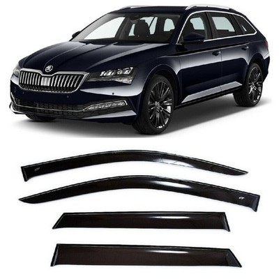Window Visors Rain Guards Fit Skoda Superb III Combi 2015-2022 Wind Deflectors