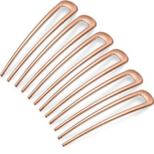 6 Pcs French Hair Pins for Women French Twist Hairpins 4 Inch Metal Hair Forks U