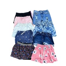 9 Pc Girls Assorted Pink  Blue Shorts Skorts Size 4/5