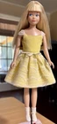 VTG Barbie Skipper 1960s Flower Girl Yellow Dress  #1904 Mattel Nice Condition