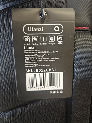 Ulanzi BP10 Hardshell Camera Backpack 35L Black Waterproof Travel Storage - Picture 6 of 7