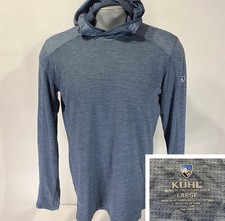KUHL Engineered Hoody L Long Sleeve Men Shirt Activewear Lightweight Blue 7511