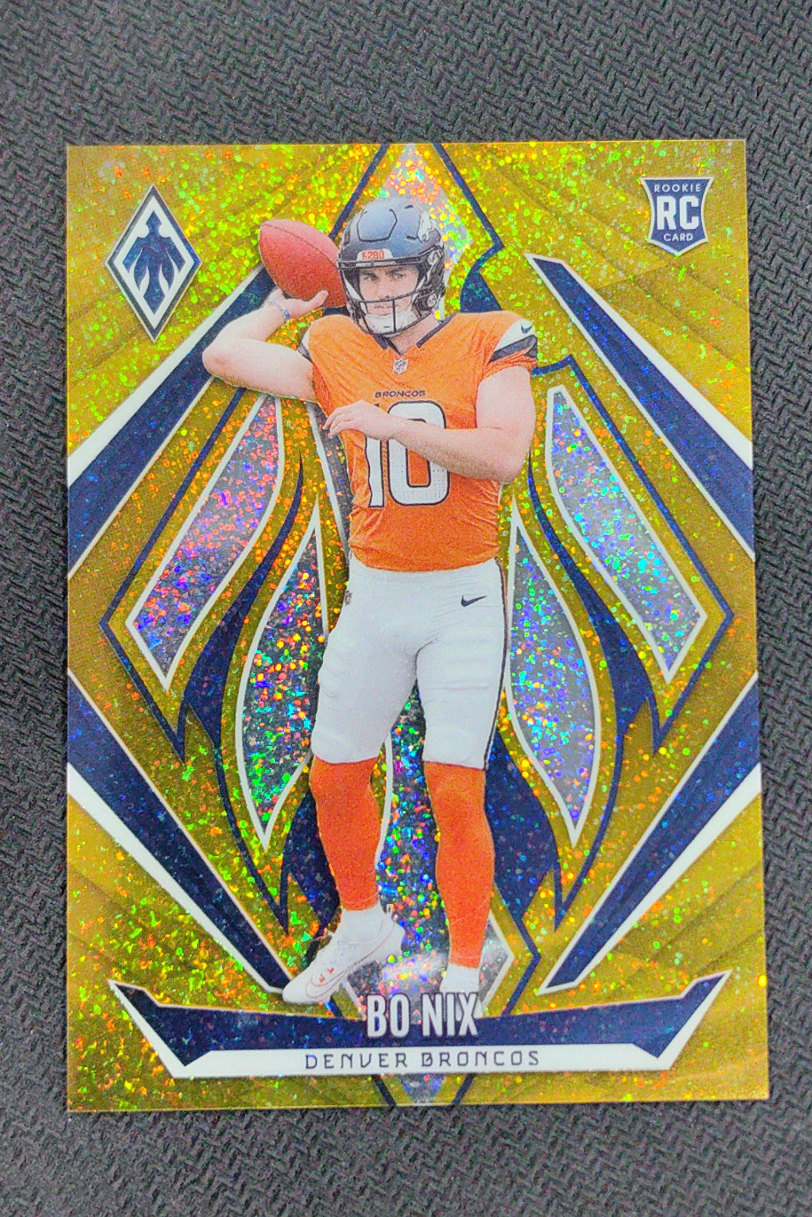 2024-25 Panini Phoenix Bo Nix International Gold RC Rookie 10/10 #159