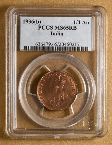 1936 British India Quarter Anna — photo from the most recent tracked eBay sale