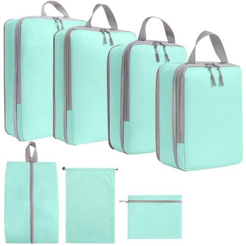 7PCS Compression Packing Cubes Set, Travel Luggage Organiser Bags for Suitcases