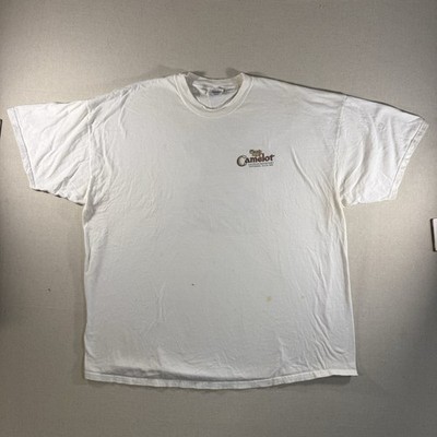 Hanes Beefy T-Men's Camelot Graphic Tee White Vintage 3XL
