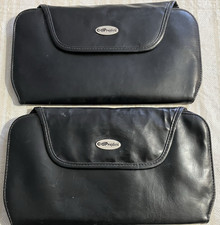 CD Projects Black Faux Leather Folding CD Wallet Travel Case holds 12 discs