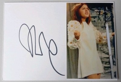 NOTHING ORIGINAL AUTOGRAPH CARDBOARD 10 x 15 cm SIGNED SINGER SANREMO MALANIMA