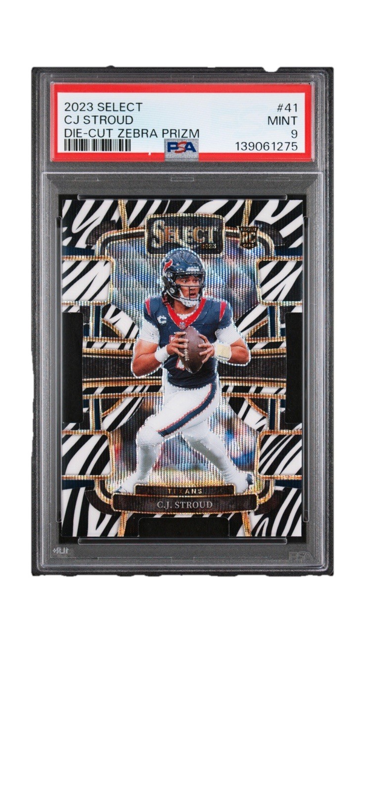 2023 Panini Select - Concourse C.J. Stroud #41 Zebra Prizm (RC)