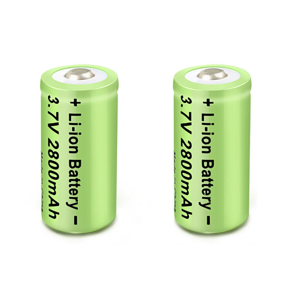 2800mAh Batteries CR123A 16340 Rechargeable Li-ion Battery / Smart Charger Lot