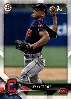 2018 Bowman Draft #BD-8 Lenny Torres Cleveland Indians