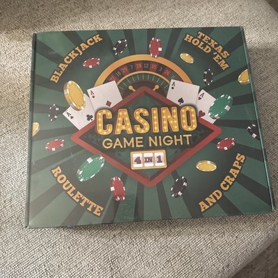 Brybelly Casino Night 4-in-1 Set - Blackjack, Roulette, Craps, Poker