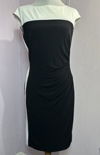 Lauren Ralph Lauren Women's Dress Size 6 Black/White Sleeveless MSRP $134 NWT