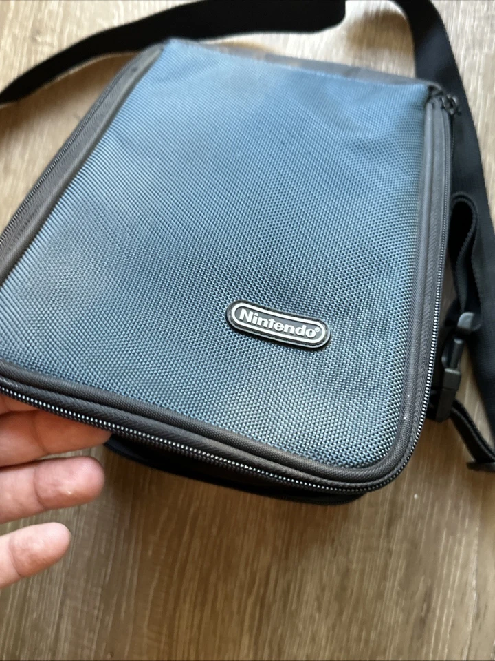 Nintendo Gameboy Travel Carrying Case Bag Zipper Strap, Blue Black DS - Image 4 of 4