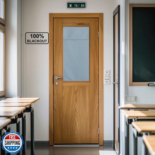 NICETOWN 100% Blackout Classroom Door Curtains Blinds for Window, Lockdown Sh - Picture 2 of 5