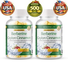 500 Softs Berberine 1200mg Blood Sugar Immune 8 Months Supply High Abosorption
