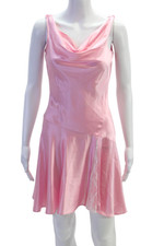Love Shack Fancy Women Slip Dress Pink 100% Silk Sleeveless Size 0